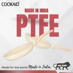 Cookaid ?Cream Aluminium Neo Glide Series Non Stick PTFE Fry Pan (22 cm) image 4