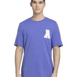 Adidas Blue Cotton Regular Fit Sports T-Shirt-picture-35