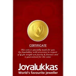Joyalukkas Lakshmi 22k (916) 4gm Gold Coin image 4