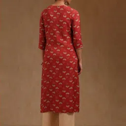 Soch Rust Regular Fit Printed Kurta image 4