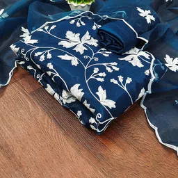 SAINOOR Embroidered Thread Work Organza Unstitched Dress Material-picture-55