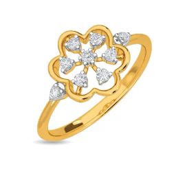 Kisna Diamond & Gold Jewellery Bethan 14k (585) Diamond & Gold Ring For Women-picture-49