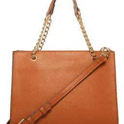 Anne Klein Brown Solid Shoulder Handbag with Pouch image 2