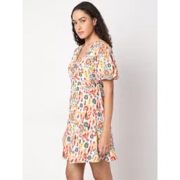 Vero Moda Multicolor Cotton Printed A Line Dress image 4