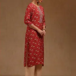 Soch Rust Regular Fit Printed Kurta image 2