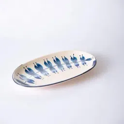 freedom tree Wonderland Hand Painted Ceramic Oval Platter image 3