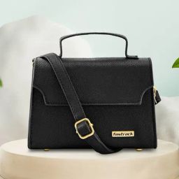 Fastrack MTO MTS Black Textured Medium Sling Handbag-picture-17