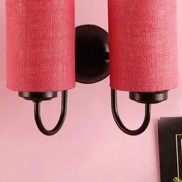 Devansh Pink & Black Textured Traditional Wallchiere image 5
