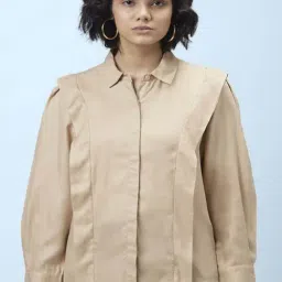 SF Jeans by Pantaloons Beige Regular Fit Shirt-picture-15