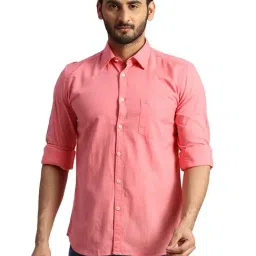 Parx Red Cotton Slim Fit Shirt-image-24