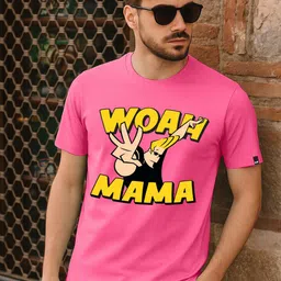 Bewakoof Men Johnny Bravo Graphic Printed Round Neck Pure Cotton T-shirt-picture-33