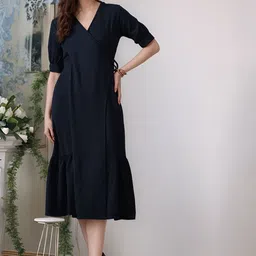 DressBerry Women Wrap Midi Dress-picture-40