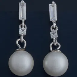 Kushal's Fashion Jewellery 92.5Silver Pearl Classic Drop Earring-picture-26