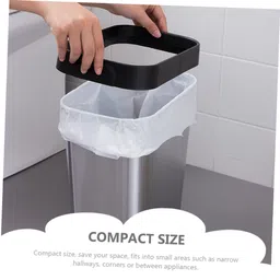 Amosfun Rectangular Trash Can Rubbish Bucket Kids Room Decor Trash Bin Waste Container Waste Paper Basket Waste Bin Trash Can Dispenser Trash Holder Trash Rack Car Office Stainless Steel image 5