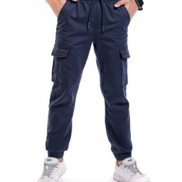 Pine Kids Cotton Woven Full LengthSolid Color Trouser with Pocket - Navy Blue-picture-17