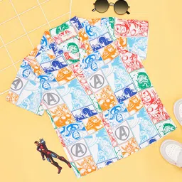Pantaloons Junior Rayon Marvel Avengers Featuring Half Sleeves Characters Printed Shirt - White-picture-25