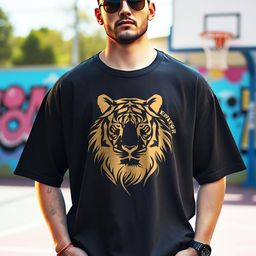 THE BEETEL HOUSE Graphic Printed Cotton Round Neck Short Sleeves Oversized T-shirt-picture-34