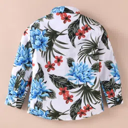 Rikidoos Full Sleeves Floral Printed Shirt & Cap - Multi Colour image 3