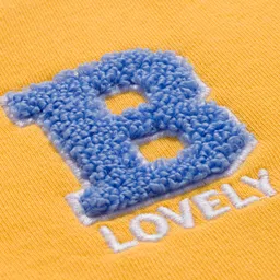 Mark & Mia Knit Full Sleeves Oversized Fleece Bomber Jacket with Towel Embroidery & Tipping Rib Detailing - Yellow image 3