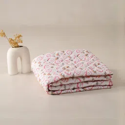 HOMEMONDE Kids Pink Cartoon Characters AC Room Cotton Reversible Blanket-picture-11