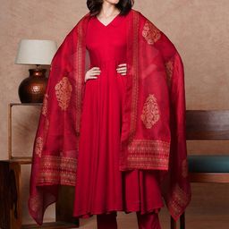 GoSriKi Women Regular Kurta with Trousers & With Dupatta-picture-36