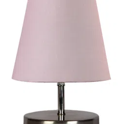 Devansh Grey cotton Round Metal Steel Table Lamp image 4