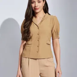 Latin Quarters Beige Regular Fit Top-picture-24