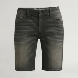 Pepe Jeans Black Regular Fit Denim Shorts image 4