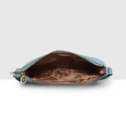 Esbeda Light Blue Textured Small Hobo Bag image 5