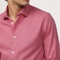 Andamen Red Regular Fit Check Shirt image 4