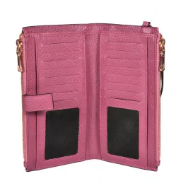 SASSORA Lyla Purple Leather Bi-Fold Wallet image 3