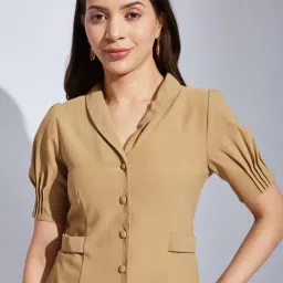 Latin Quarters Beige Regular Fit Top image 4