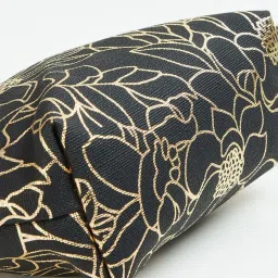 Ginger by Lifestyle Black & Golden Printed Free Size Toiletry Pouch image 4