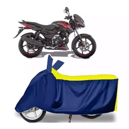 Auto Pearl Bike Cover for Bajaj Pulsar (Yellow & Blue)-picture-24