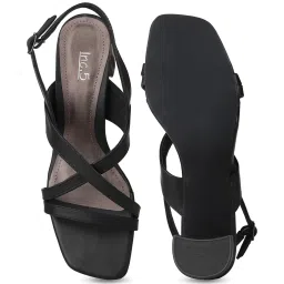 Inc.5 Women's Black Cross Strap Sadals image 4