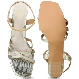 Inc.5 Women's Gold Cross Strap Sadals image 4