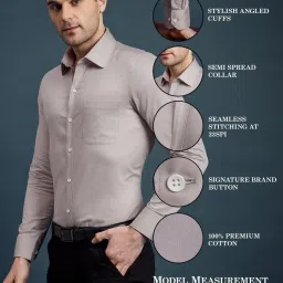 Louis Stitch Grey Cotton Slim Fit Shirt image 4