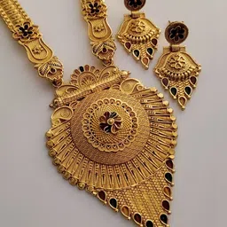 OM KRISHIV COLLECTION Gold-Plated Jewellery Set image 3