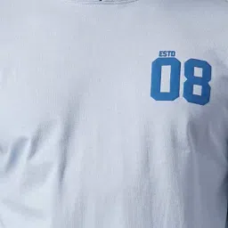 celio celio* x Mumbai Indians Light Blue Graphic Print Oversized Crew T-Shirt image 4