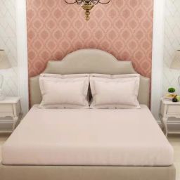 Spaces Mauve Chalk Cotton 600 TC King Bed Sheet With Pillow Covers-picture-32
