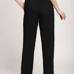 R&B Black Polyester Mid Rise Trackpants image 2