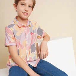 Jack & Jones Junior Boys Multicolor Abstract Regular Fit Shirt image 4