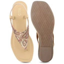 Inc.5 Women's Beige Sling Back Wedges image 4