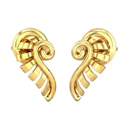 Candere by Kalyan Jewellers 18k (750) BIS Hallmark Pure Yellow Gold Stud Earrings for Women-picture-30
