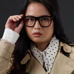 Shisen Fox Light Brown Square Unisex Eye Frame image 4