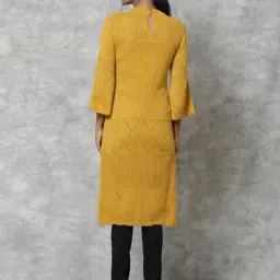 Biba Yellow Straight Kurta image 2