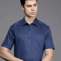 Louis Philippe Blue Regular Fit Printed Cotton Shirt-image-77