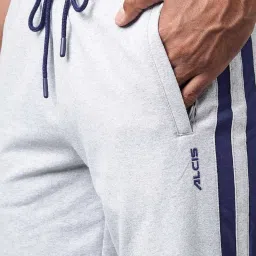 ALCIS Soft Touch Light Grey Slim Fit Athleisure Sports Trackpants image 4