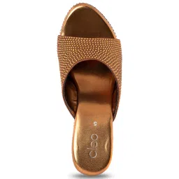 khadim Cleo by Khadims Women's Copper Casual Stilettos image 4