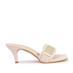 Elle Women's Cream Casual Stilettos image 3